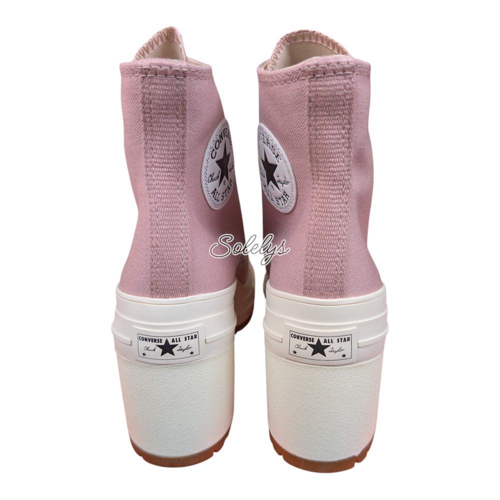Converse Chuck 70 De Luxe Heel Static Pink Platform Sneaker Boot Womens 7.5 - Picture 3 of 10